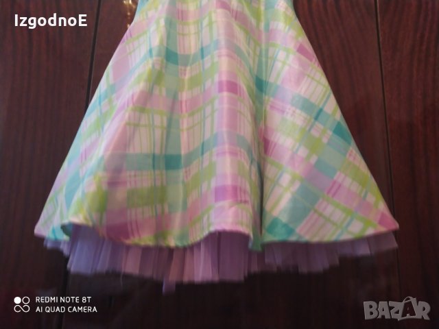 Страхотна супер бухнала рокля с туту отдолу, снимка 5 - Детски рокли и поли - 32585485