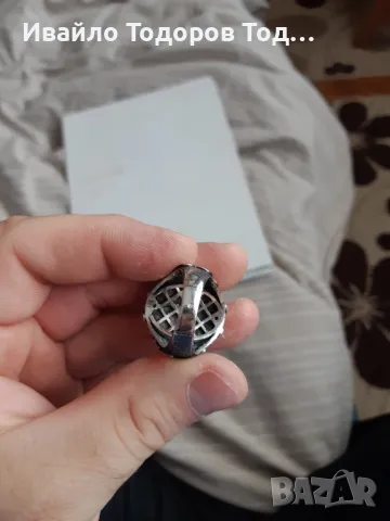 Сребърен масивен пръстен ръчна изработка с огромен карнеол, снимка 5 - Пръстени - 48031419