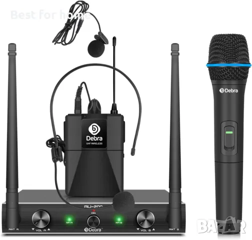 D Debra Audio AU200 Pro UHF 2-канална безжична микрофонна система 