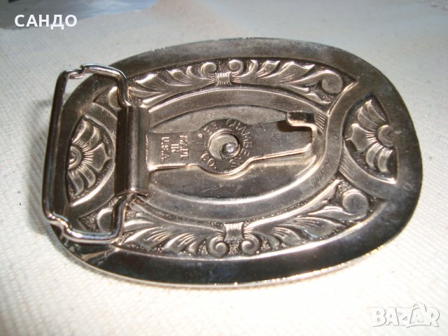 Никилирана  тока за колан на панталон /кобойски/  САЩ, снимка 4 - Колани - 35222751