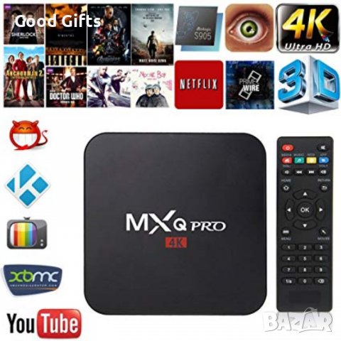Смарт ТВ Бокс Андроид TV BOX MXQ PRO 4K Android, снимка 1 - Друга електроника - 38080866