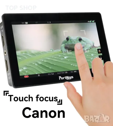 Portkeys LH5P II Field Monitor,Сензорен екран,Метална рамка,Bluetooth,2200 NIT | 5,5 инча, снимка 4 - Обективи и филтри - 48933556