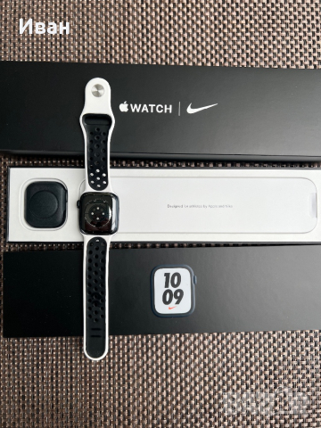 Apple watch 7 41mm NIKE *лизинг от 18лв* епъл часовник 7 41мм найк, снимка 2 - Смарт гривни - 44866075