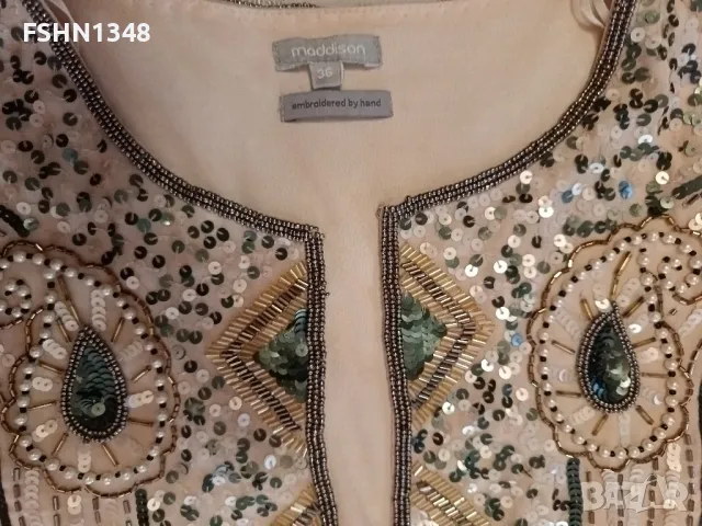 Болеро +топ с пайети и мъниста, снимка 3 - Комплекти - 50241162