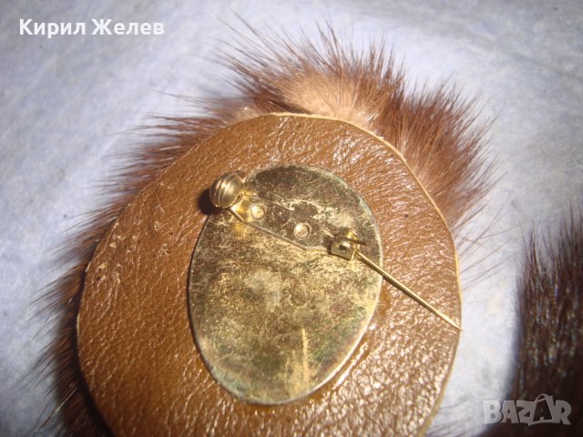 РАЗКОШНА АРТ БРОШКА с КОЖА от НОРКА ИЗКЛЮЧИТЕЛНО КРАСИВ ЕФЕКТЕН ВИНТИДЖ НАКИТ 29040, снимка 5 - Други - 37692296