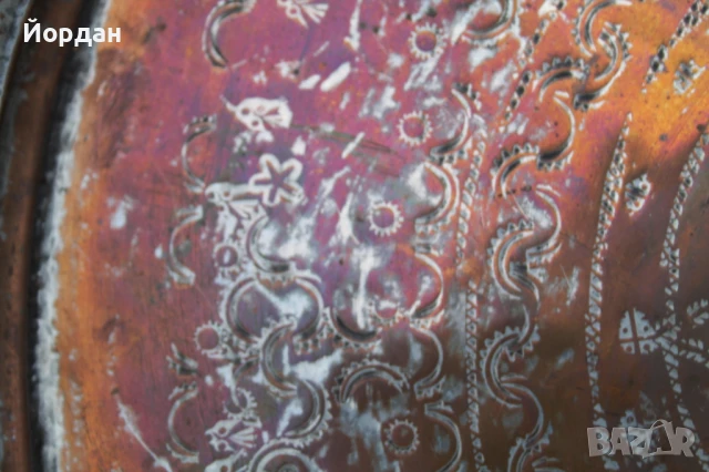 Стара медна тава от Османската империя , снимка 4 - Антикварни и старинни предмети - 51031524