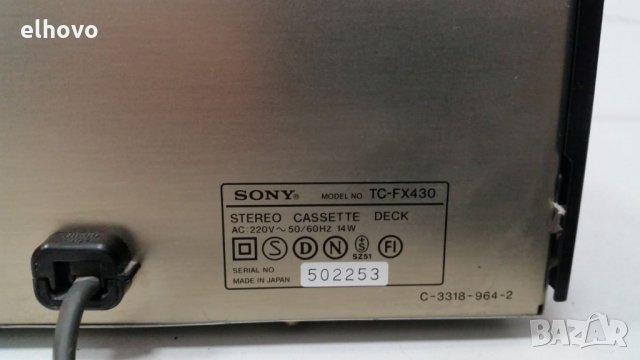 Дек Sony TC-FX430, снимка 7 - Декове - 27471999