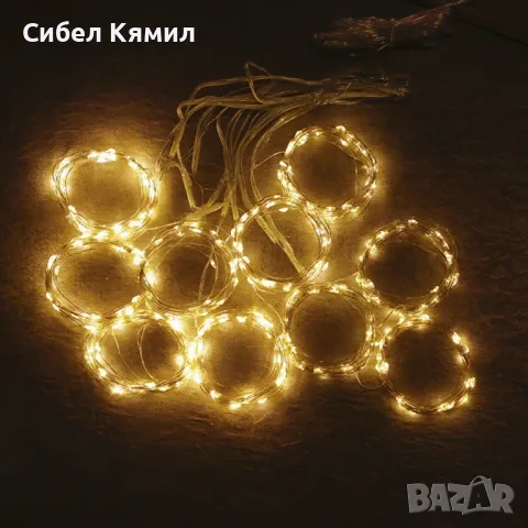 Коледни лампички с 300Led лампи 3 метра на 3 метра ,коледна завеса с дистанционно., снимка 2 - Други - 47822626