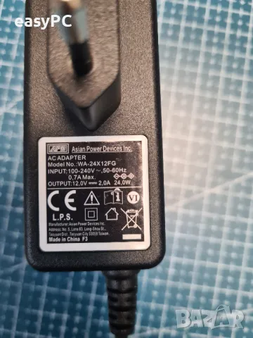 Оригинален захранващ адаптер Asian Power Devices Inc. WA-24X12FG 12V 2.0A 24W, снимка 3 - Стойки, 3D очила, аксесоари - 48253153