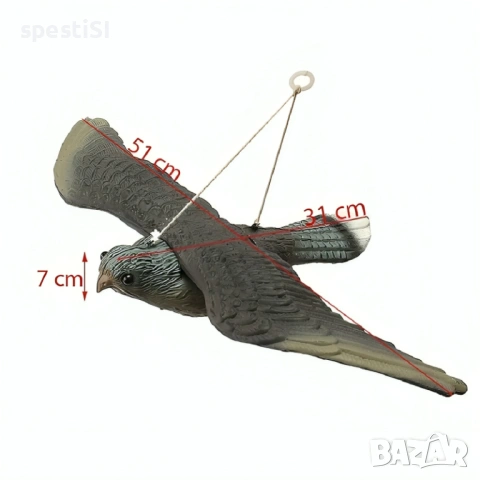 Плашило за птици Сокол в полет – Висящ макет за защита от вредители - КОД 4906, снимка 4 - Други - 53480624