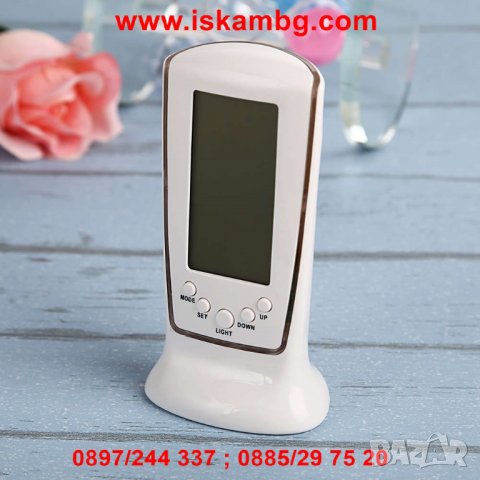 Настолен LED часовник с термометър - 510, снимка 8 - Други стоки за дома - 26981847