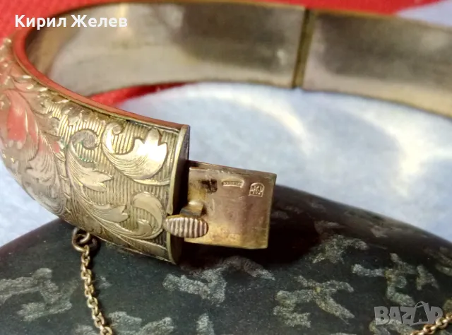 СТАРИННА ФЛОРАЛНО ОРНАМЕНТИРАНА МЕДНА ГРИВНА с МАРКИРАНА ДЕБЕЛА ПОЗЛАТА DOUBLE ЗЛАТНО ДУБЛЕ 49290, снимка 6 - Антикварни и старинни предмети - 48467636