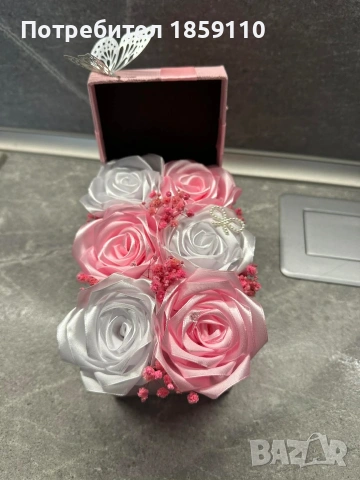 вечен букет от рози , снимка 9 - Изкуствени цветя - 52890328