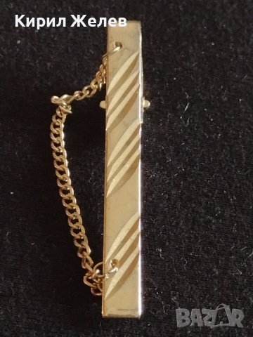 Луксозна позлатена щтипка за вратовръзка перфектно състояние 40925