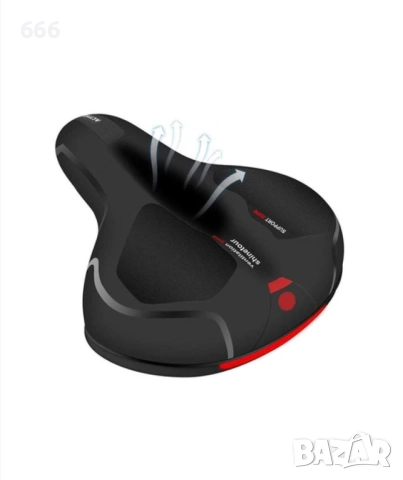 Мека, удобна спортна седалка за велосипед, с вентилация и вградена призма, снимка 11 - Части за велосипеди - 52703877