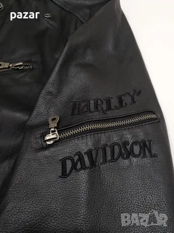 HARLEY DAVIDSON Харли Оригинално Кожено Рокерско Яке Рокерия L-XL, снимка 3 - Якета - 48339226