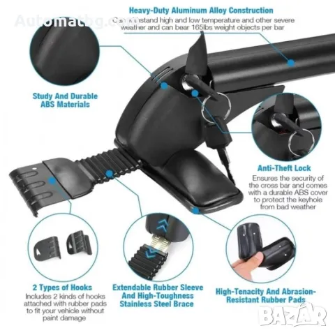 Греди за таван на автомобил Automat, Универсален багажник, метални, снимка 5 - Аксесоари и консумативи - 48839635