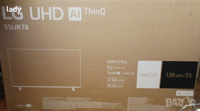 Телевизор LG UHD AI THINQ 55 ur78, processor 4K, снимка 2 - Телевизори - 43211371