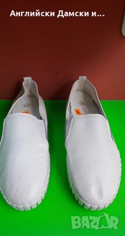 Английски дамски мокасини естествена кожа-2 цвята, снимка 11 - Дамски ежедневни обувки - 28412321