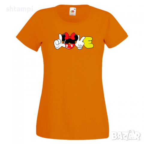 Дамска тениска Minnie Love Подарък,Изненада,Рожден ден,, снимка 7 - Тениски - 36530290