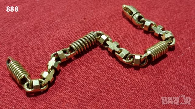 Сребърна гривна 925 проба с позлата , снимка 4 - Гривни - 43911696