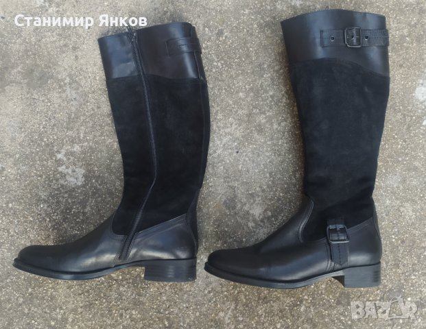 Дамски ботуши от естествена кожа и велур , снимка 2 - Дамски ботуши - 38974164