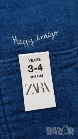 Дънков гащеризон ZARA 3-4 години, снимка 5 - Детски панталони и дънки - 49653917