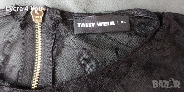Tally Weijl M черен дантелен кроп топ с дълъг ръкав, снимка 9 - Корсети, бюстиета, топове - 43978565