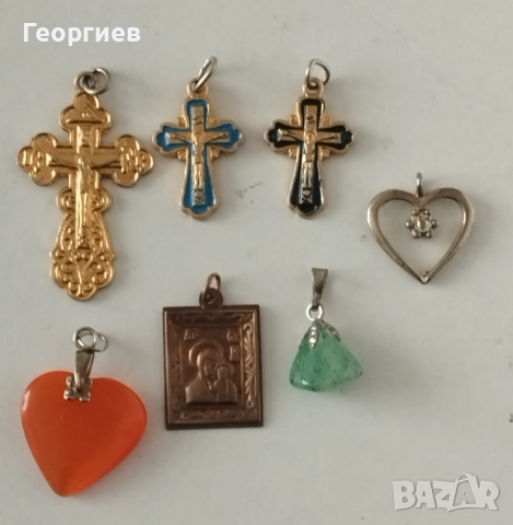 Сребърни кръста,Кръста с емайл и иконки медальони Р, снимка 3 - Други ценни предмети - 42012567