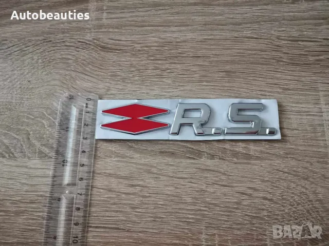 Renault RS Рено Р.С емблема червено със сребристо, снимка 5 - Аксесоари и консумативи - 47640572