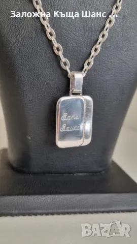 Сребърен синджир с висулка , снимка 4 - Колиета, медальони, синджири - 47365997