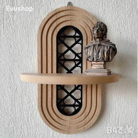 Дървена Декоративна Стенна Етажерка , снимка 1