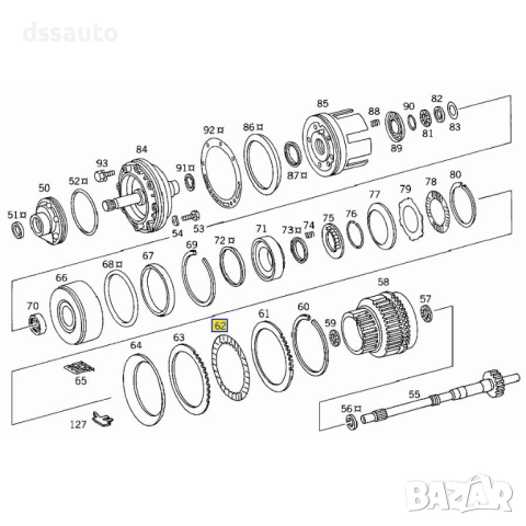 Феродов фрикционен диск B3 за автоматична скоростна кутия Mercedes 722.3 722.5, снимка 2 - Части - 52587175