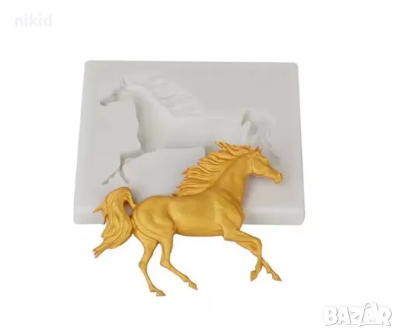 Бягащ кон силиконов молд форма за декорация и украса торта фондан шоколад, снимка 3 - Форми - 20669530