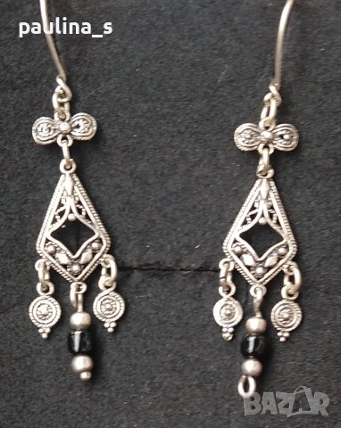 Два различни чифта / Етно винтидж сребърни обеци проба 925 , снимка 5 - Обеци - 40828681