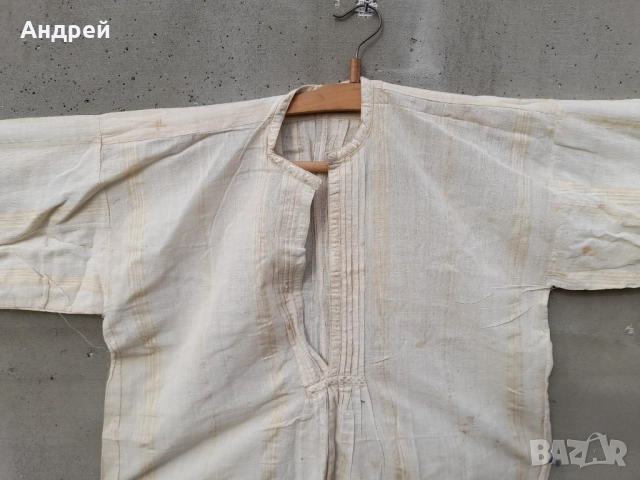 Старинна Мъжка кенарена риза #11, снимка 2 - Други ценни предмети - 52956195