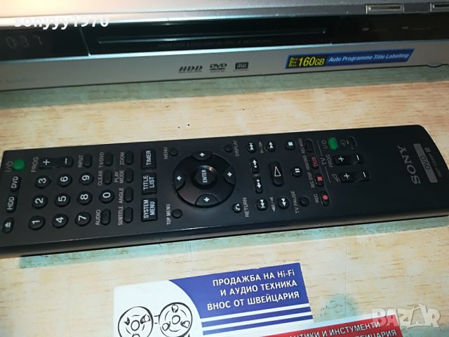 sony rdr-hx720 dvd recorder-hdd/dvd-160gb+remote, снимка 11 - Плейъри, домашно кино, прожектори - 29059256