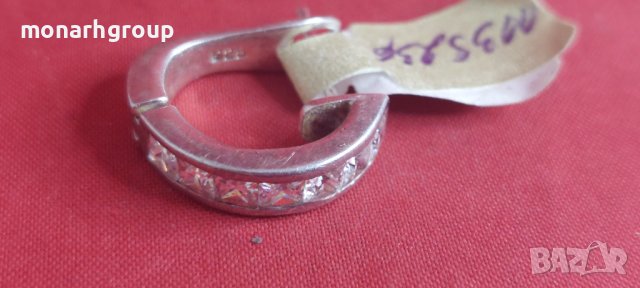 Сребърна обеца, снимка 2 - Обеци - 43135282