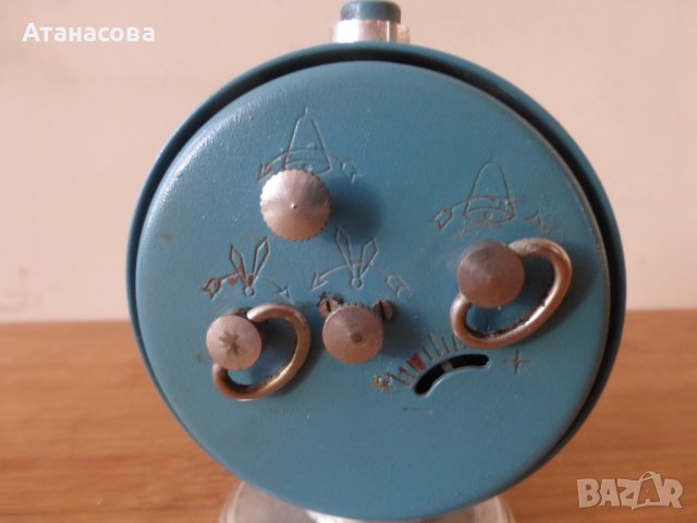 Будилник часовник Слава тъмно зелен , снимка 7 - Антикварни и старинни предмети - 43136176