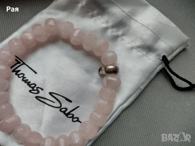 Гривна от розов кварц Thomas Sabo и розова перла Thomas Sabo, снимка 4 - Гривни - 50738295