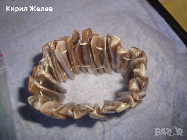 СЕДЕФЕНА ХЕНД МЕЙД ЛЯТНА ПЛАЖНА АРТ ГРИВНА КРАЛСКИ СЕДЕФ 10802, снимка 6 - Гривни - 37115290