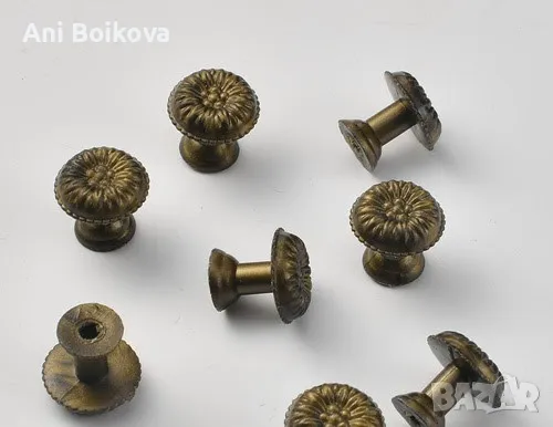 Бронзов обков дръжки за мебели 10 бр., снимка 4 - Други - 48859255