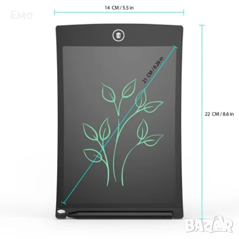 LCD Таблет за рисуване и писане - Angmno 8.5, снимка 2 - Рисуване и оцветяване - 48241065