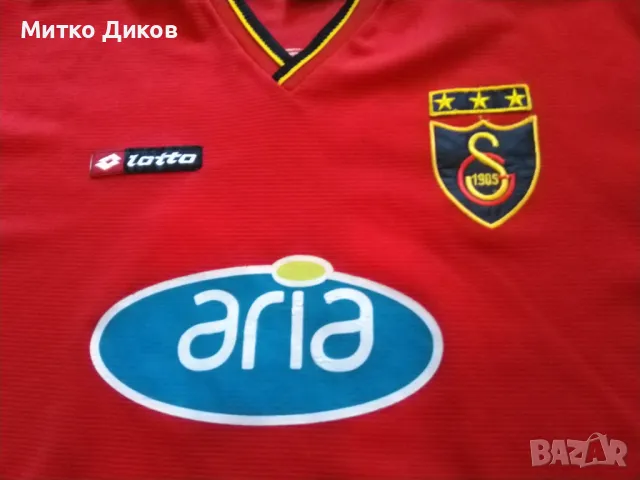 Тениска на Галата Сарай домакини 2001-2002 Лото №11Hasan Sas размер Л, снимка 2 - Футбол - 48572323