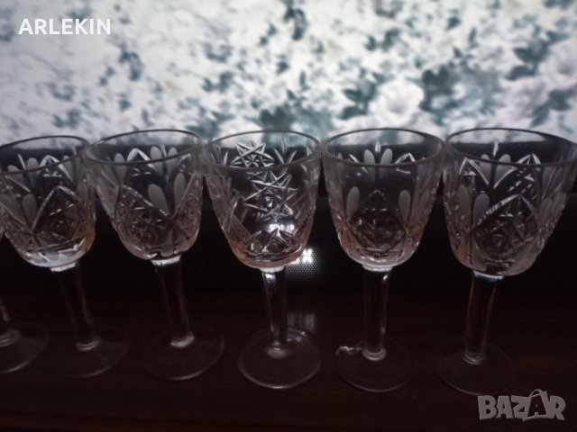 Руски Кристални Чаши от 80 години, снимка 9 - Чаши - 35188481