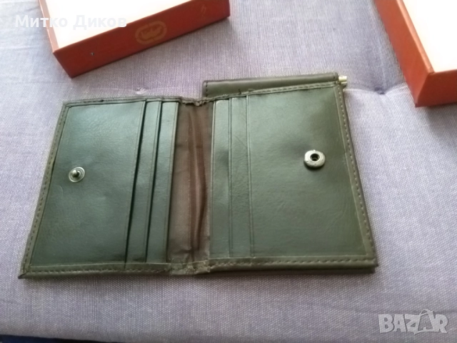 Щипка кожена за пари и документи на ЕСКО нова 115х75 мм, снимка 6 - Портфейли, портмонета - 51721730