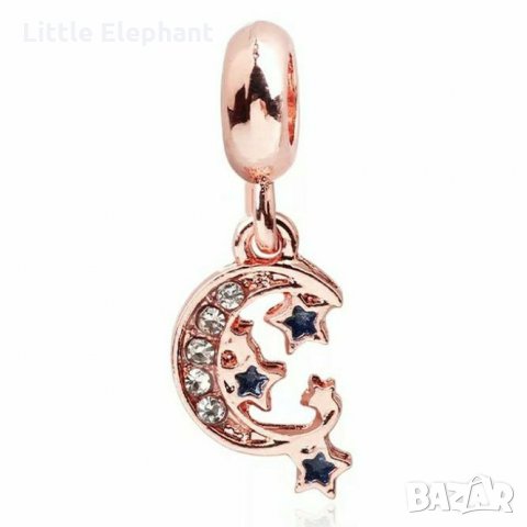 Висящ елемент"Луна и Звезди"/Rose Gold/нов, снимка 1