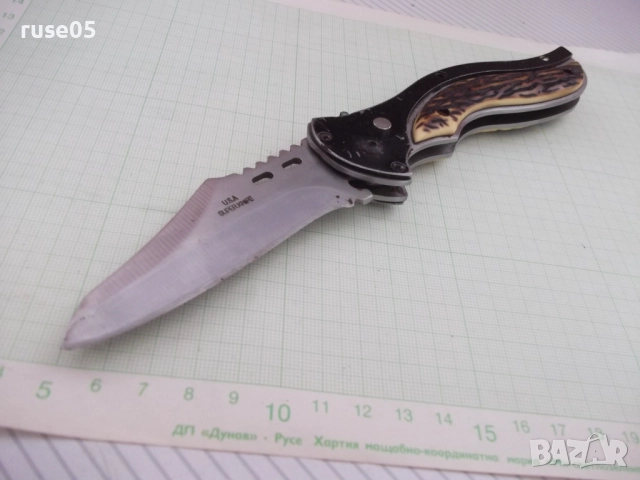 Нож сгъваем полуавтоматичен - 4, снимка 3 - Ножове - 51514849