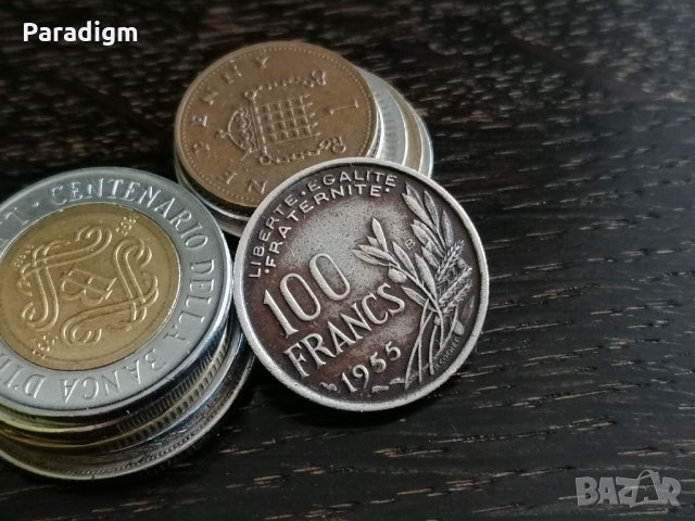 Монета - Франция - 100 франка | 1955г.; серия B