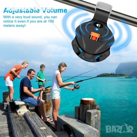 Електронен Led звънец за въдица с регулируем звук за дневен и нощен риболов , снимка 6 - Такъми - 50898513